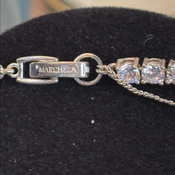 NWOT Marchesa Cubic Zirconia Tennis Collar Necklace - Picture 5 of 9